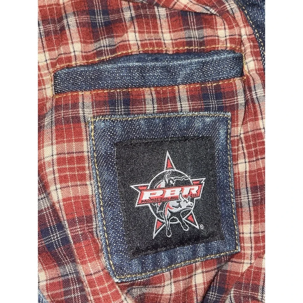 CRIPPLE CREEK Youth PBR 8 Second Ride Lined Denim Jacket Size‎ XL